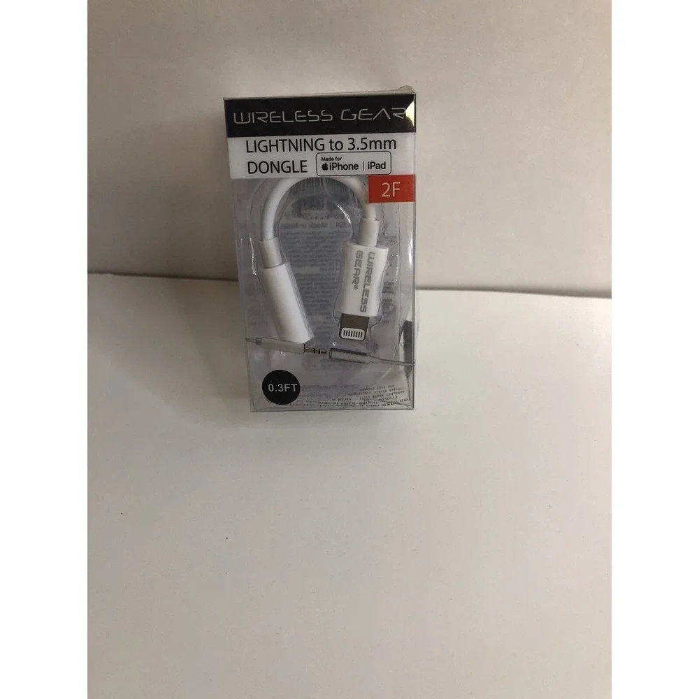 Wireless Gear 3.5mm 2F Headphone Adapter for‎ iPhone iPad #TB1119 (2-Pack)